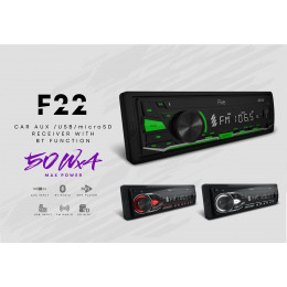 FIVE F22G (1din/зеленая/Bluetooth/USB/AUX/SD/FM/4*50).