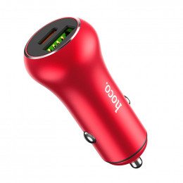 АЗУ Hoco Z38 Resolute PD2020W+QC3.0 car charger (red)