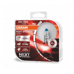 Osram Night BreakerLaser H1 +150% 55W 12V (2шт комплект) 64150NL-HCB Лампа галоген 