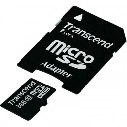 Transcend microSD 8GB class 10 60Mb/s с адаптером Карта памяти 